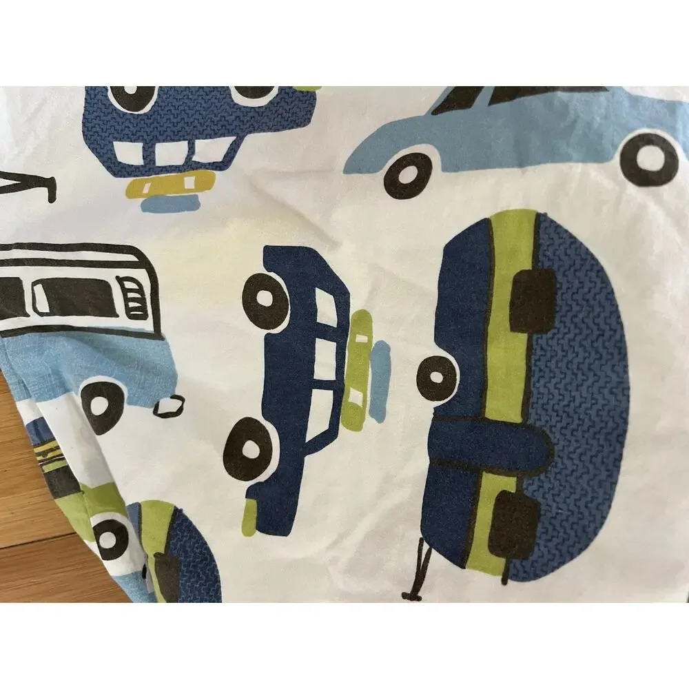 Ink + Ivy Cotton Duvet Cover Kids Road Trip Multi Cars Fun Camping Full Size